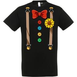 T-shirt kinderen Bretels Kostuum | Carnaval | Carnavalskleding Kinderen Baby | Zwart | maat 140